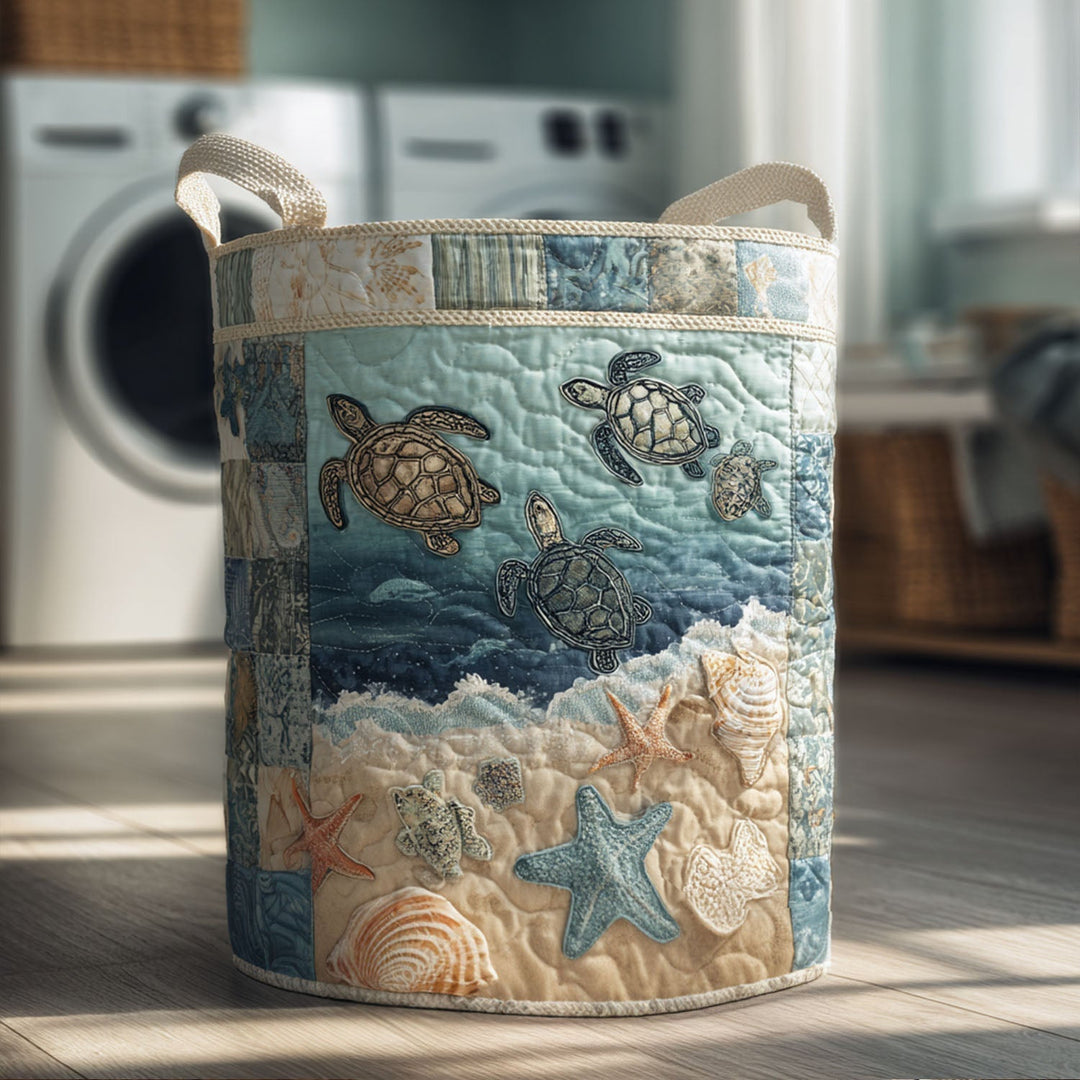 Turtle | Quilted Laundry Basket