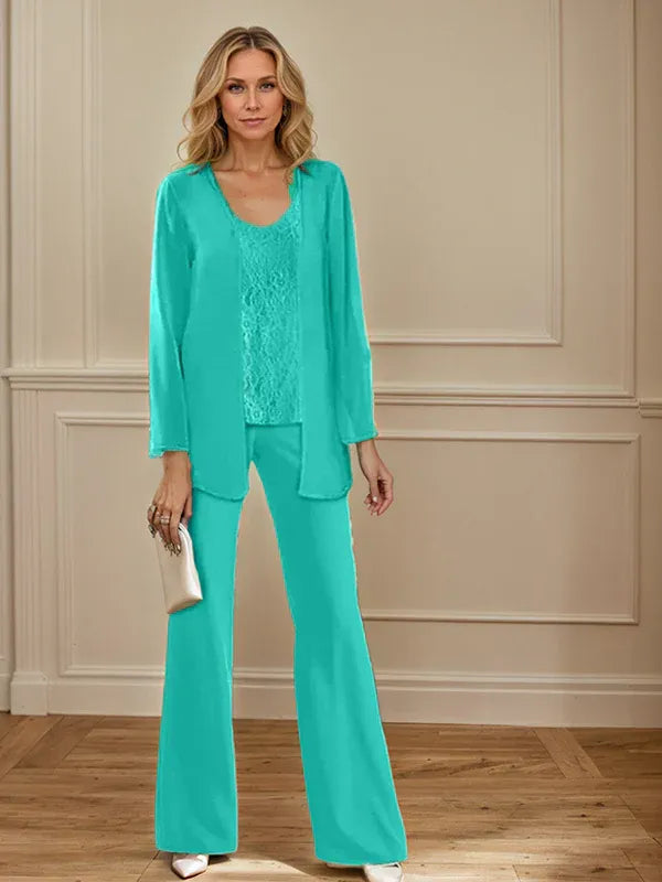 Chiffon Mother of the Bride Pantsuit with Jacket