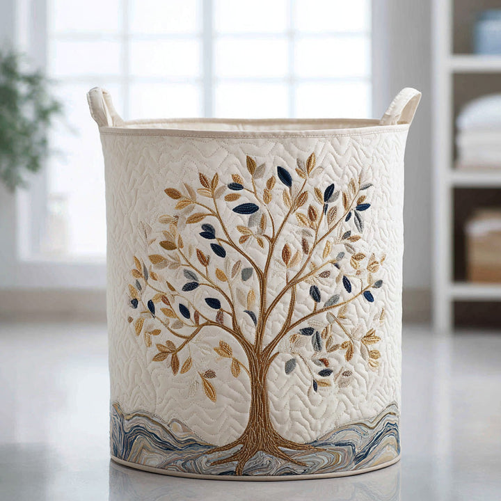Aurora | Vital Bloom Quilted Laundry Hamper