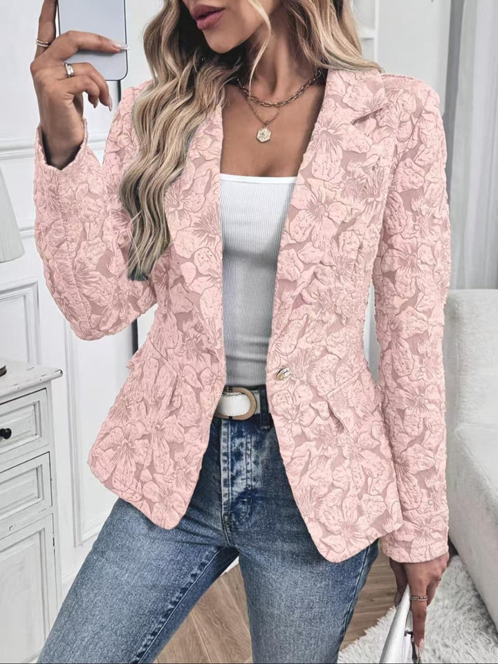 Women's Paisley Jacquard Fitted Blazer