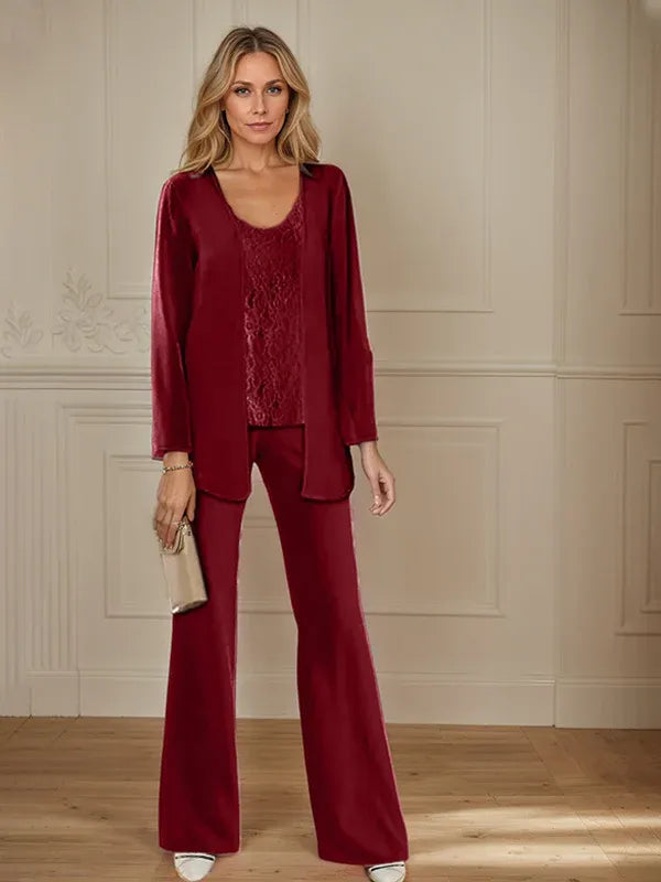 Chiffon Mother of the Bride Pantsuit with Jacket