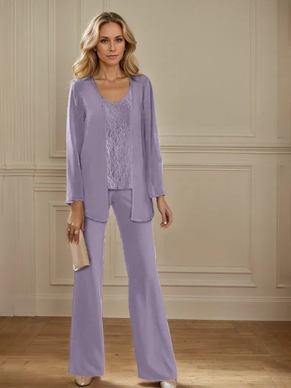 Chiffon Mother of the Bride Pantsuit with Jacket
