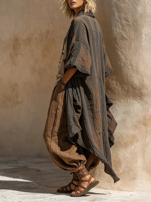 Maya | Three-Piece Bohemian Cotton-Linen Blend Set