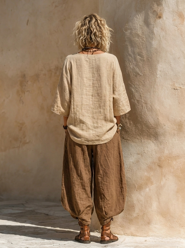 Maya | Three-Piece Bohemian Cotton-Linen Blend Set