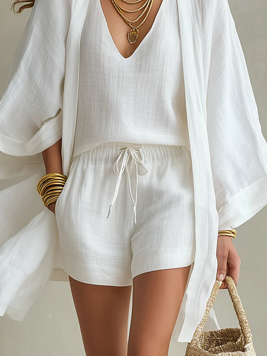 Camille | Linen-Look Three-Piece Set