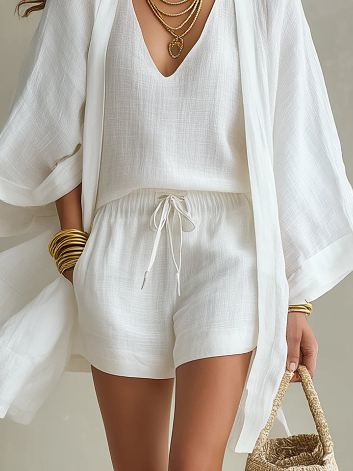 Camille | Linen-Look Three-Piece Set