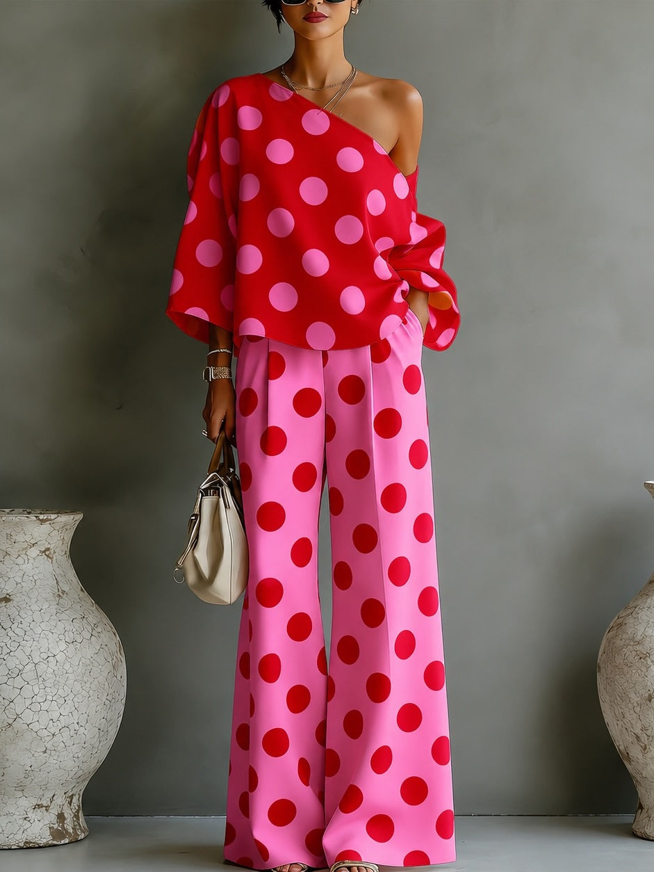 Madison | Two-Piece Satin Off-Shoulder Set