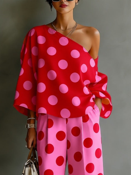 Madison | Two-Piece Satin Off-Shoulder Set