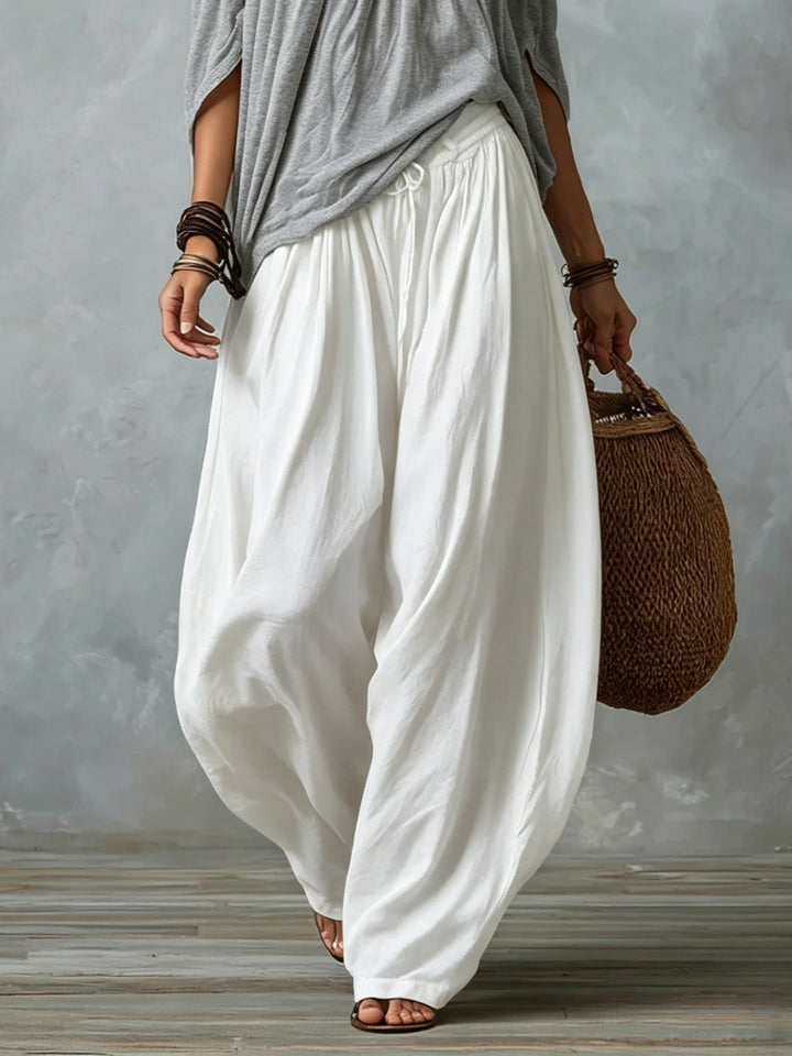Maya Off-Shoulder Top & Lantern Pants Set – Rayon Blend