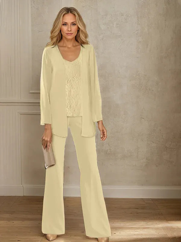 Chiffon Mother of the Bride Pantsuit with Jacket