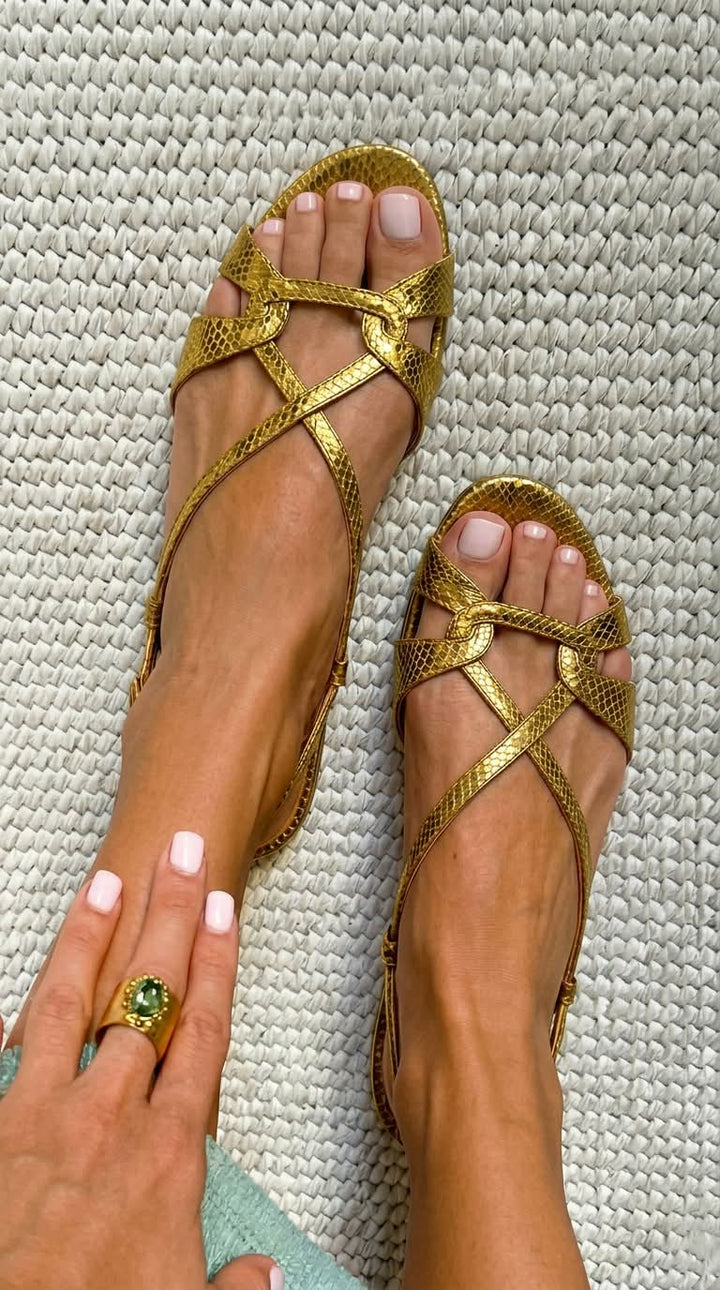 Adriana | Slingback Flat Open-Toe Sandals