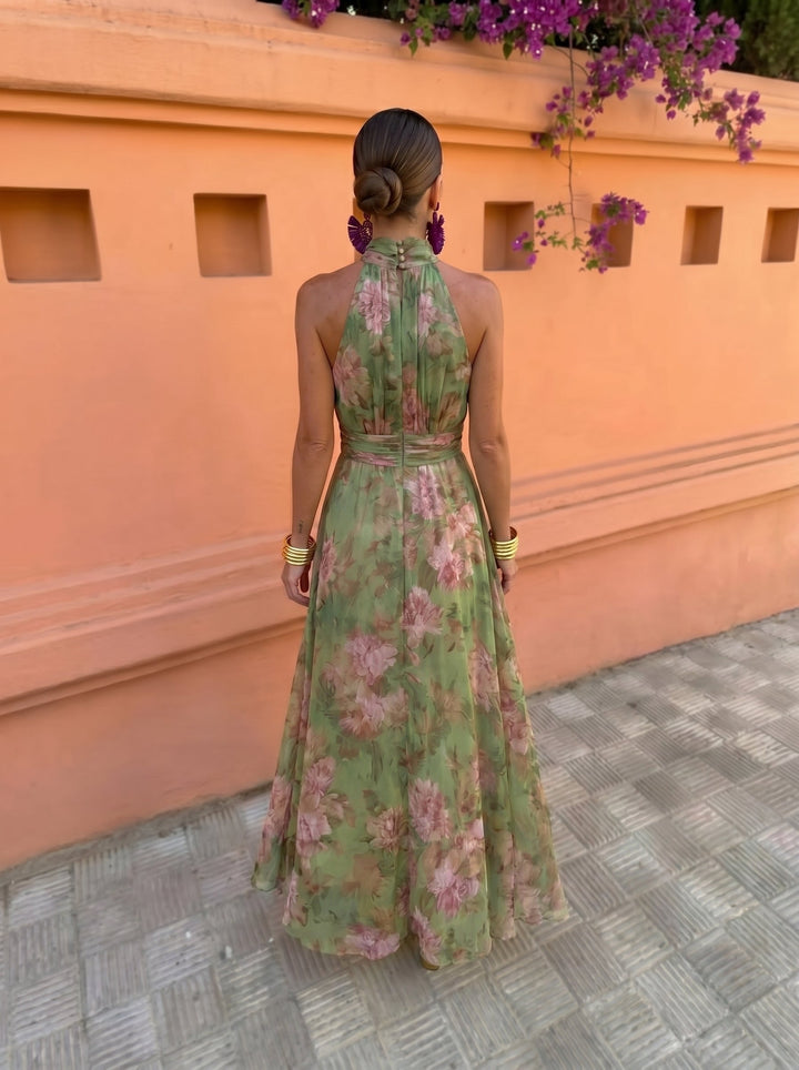 Georgia | Green Floral Maxi Dress