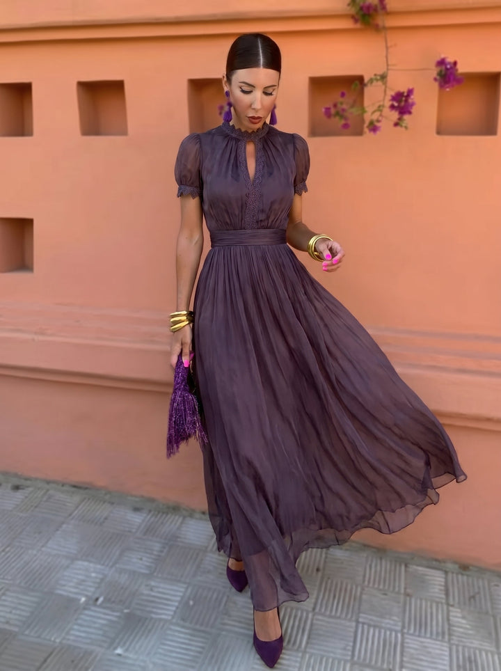 Ashley – Vintage Chiffon Maxi Dress