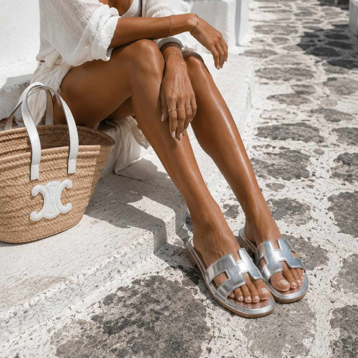 Gia Comfort Strap Sandal - Silver