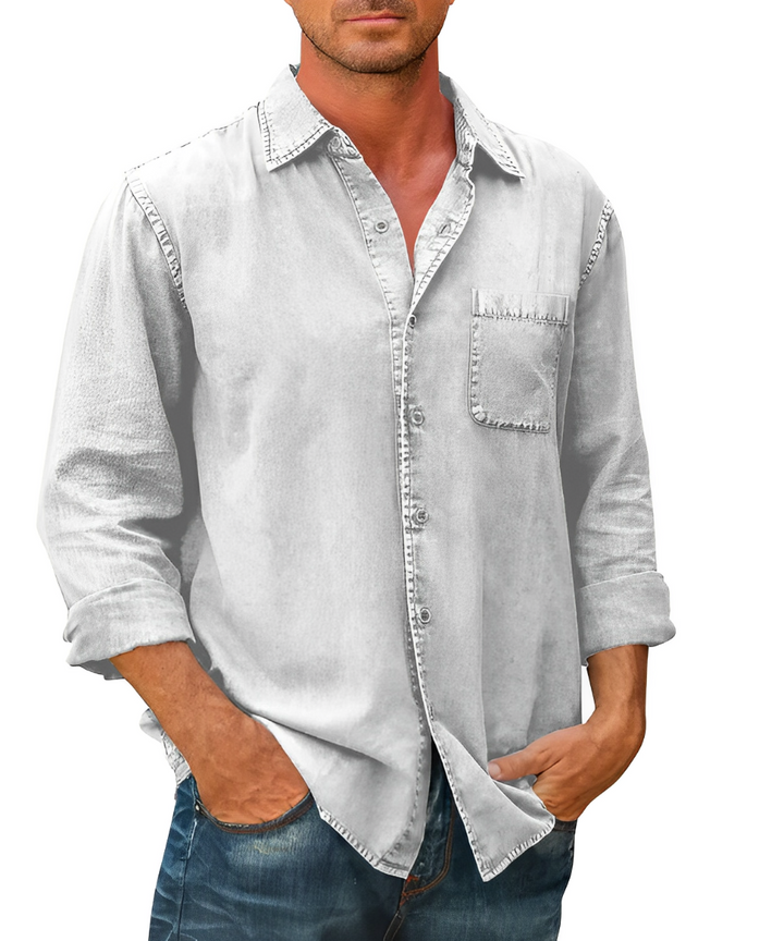 Elvio – Men’s Breathable Denim Shirt