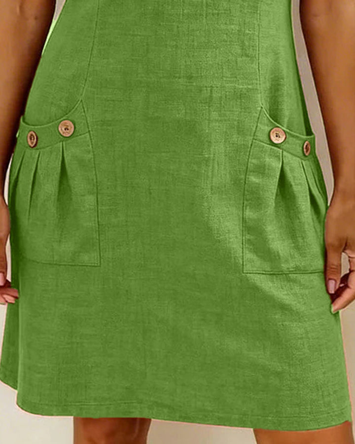 Lisa | Cotton Dress with Zipper Pocket