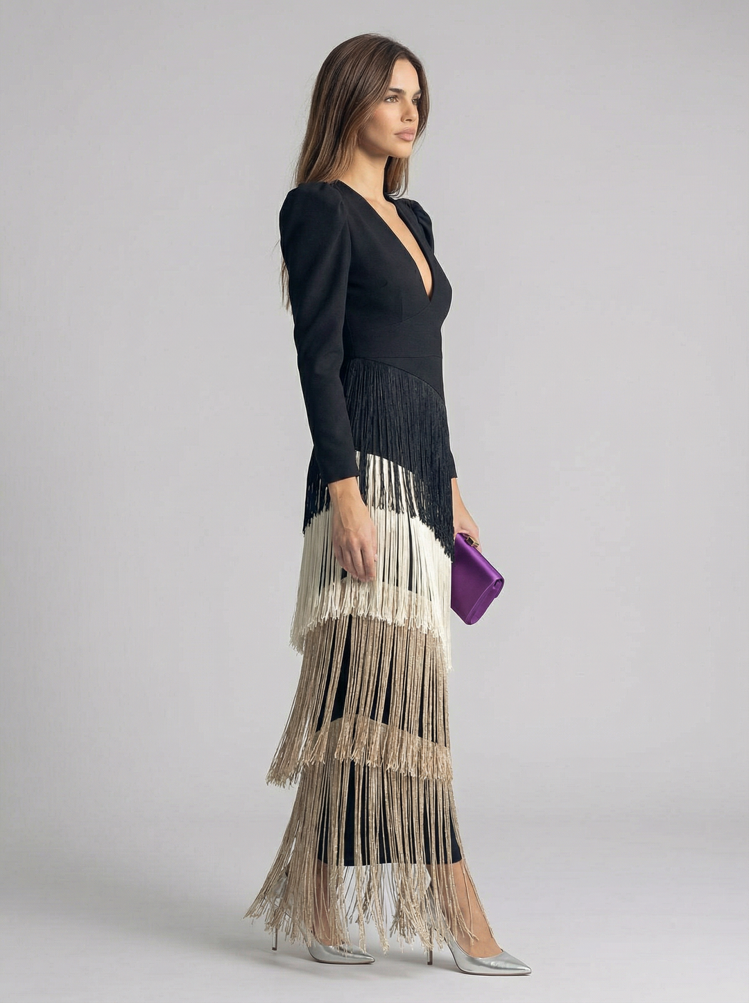 Sage Fringe Dress