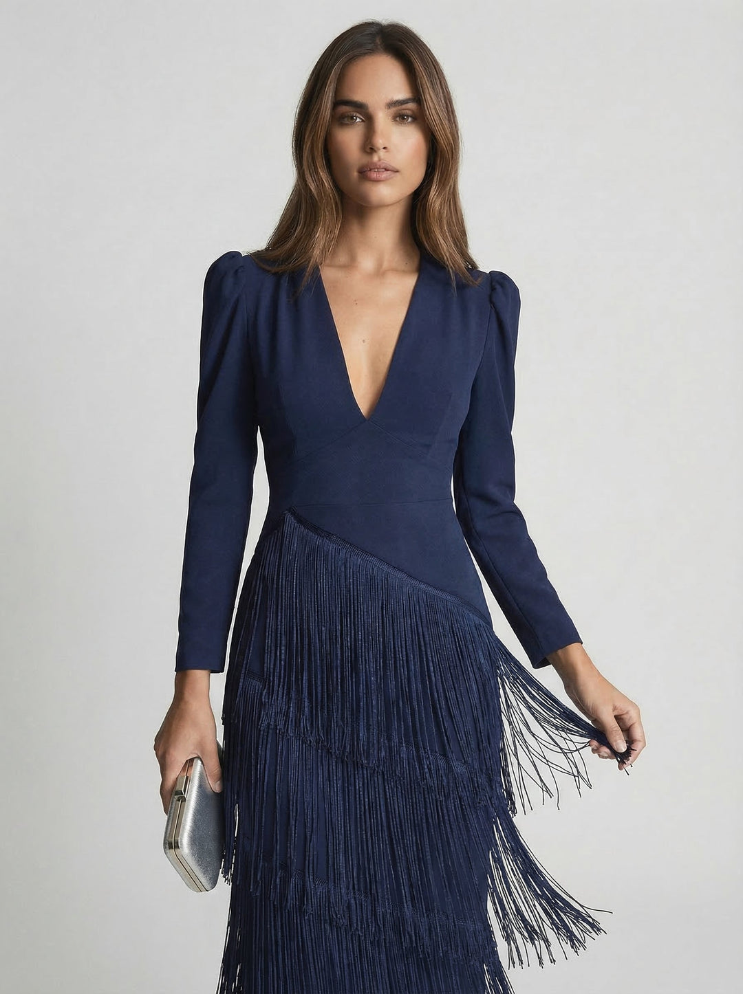 Sage Fringe Dress