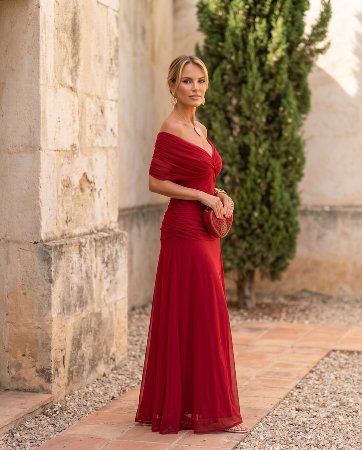 Elegant Maxi Dress for Parties with Sweetheart Neckline