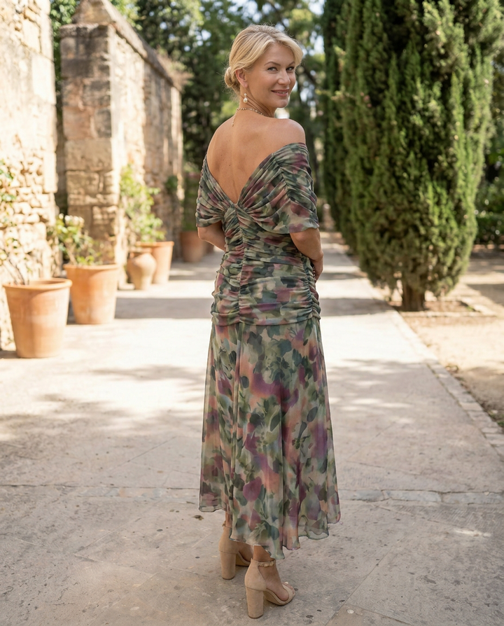 Elegant Maxi Dress for Parties with Sweetheart Neckline