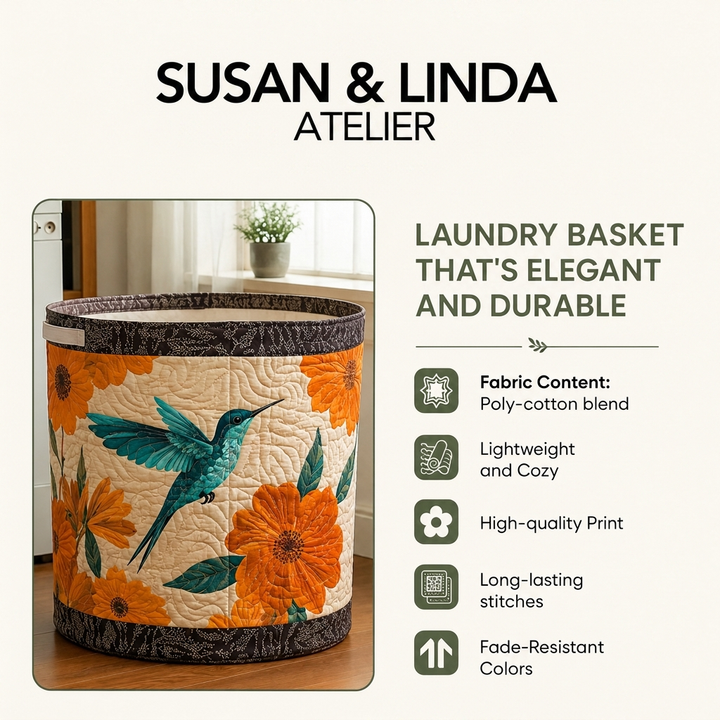 Fox & Friends | Quilted Laundry Basket