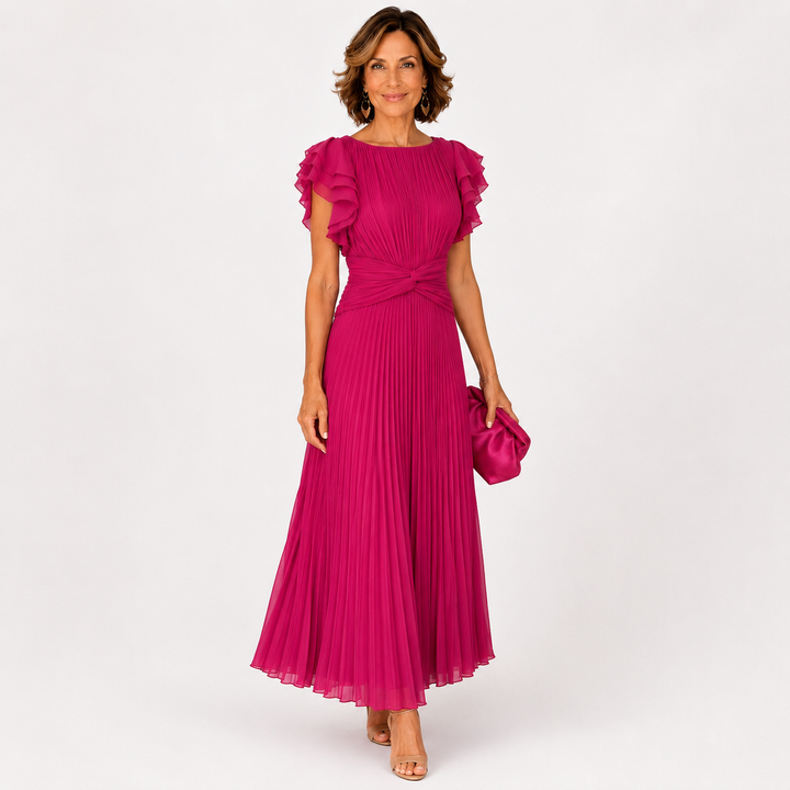 Viviana™ | Elegant Pleated Midi Dress