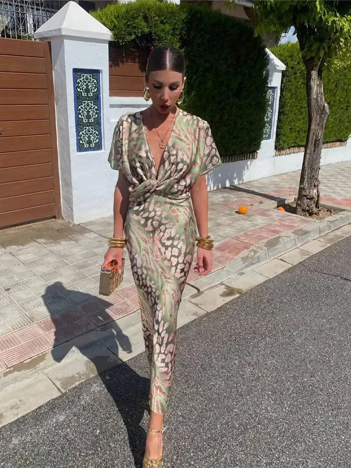 Claire – Copper Midi Dress