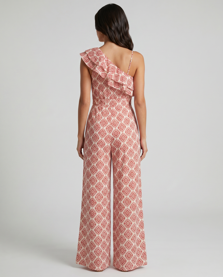 Jimena | Spring Geometric Pattern Jumpsuit