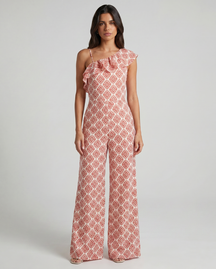 Jimena | Spring Geometric Pattern Jumpsuit
