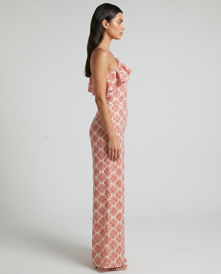Jimena | Spring Geometric Pattern Jumpsuit