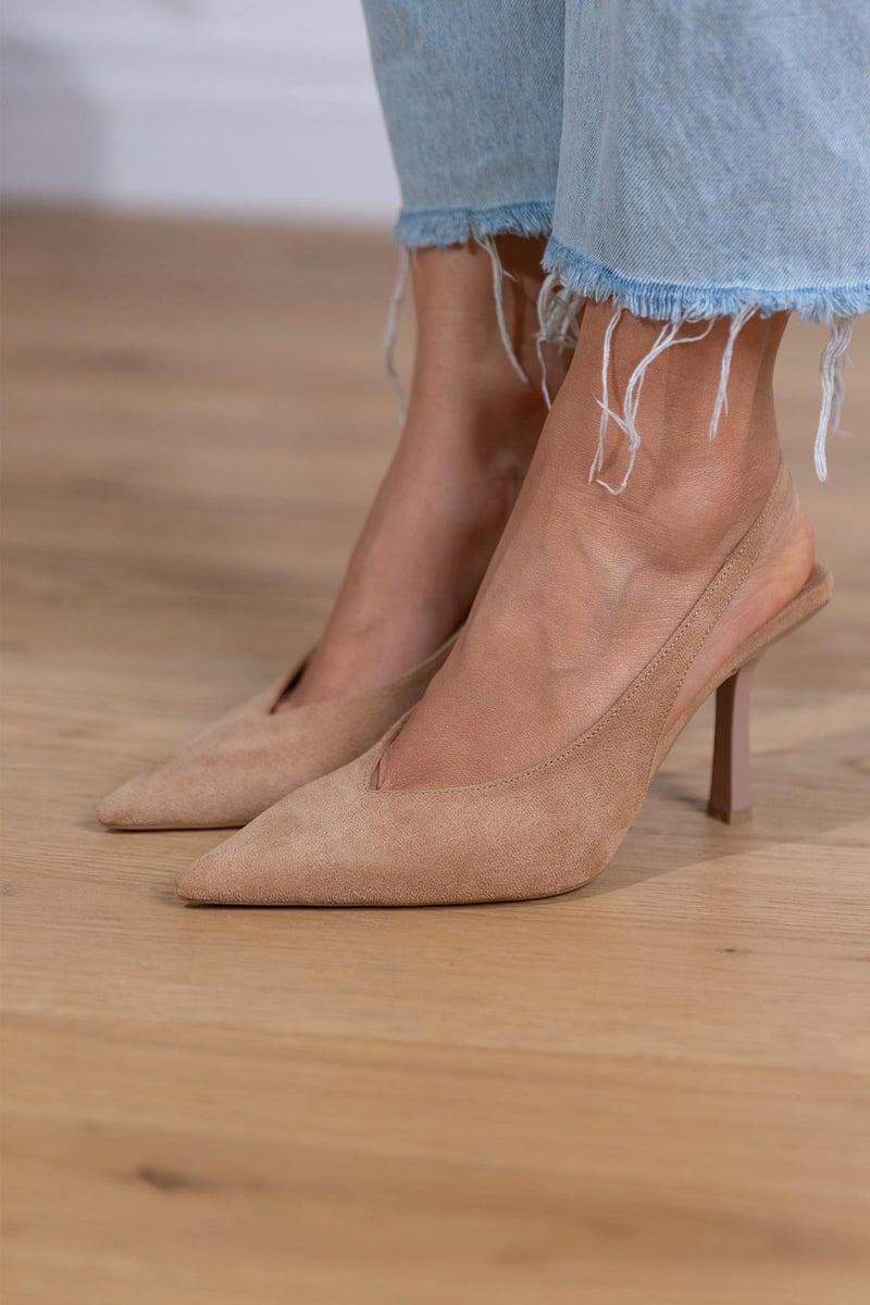 Marcella | Kitten Pointed-Toe Solid Heels
